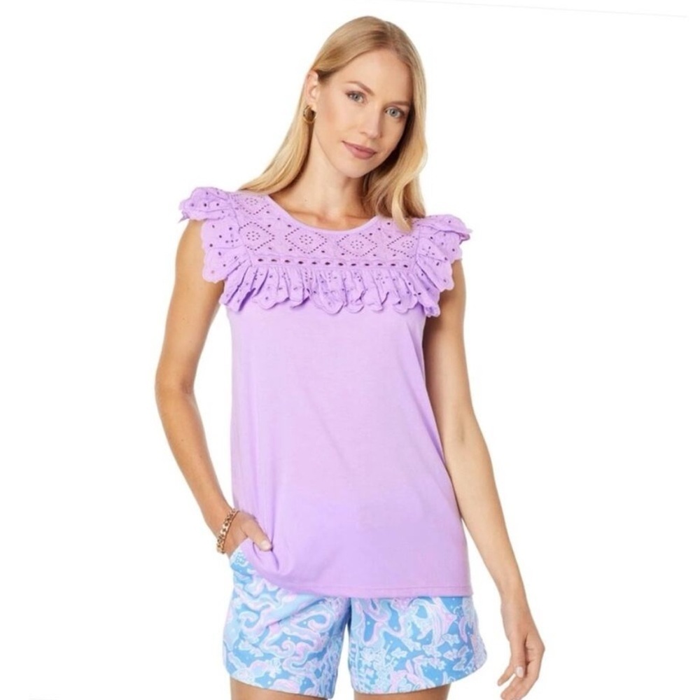 Lilly Pulitzer Lavender Ruffled Women's Top NWOT